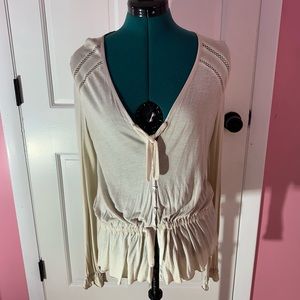 Club Monaco Tan Button Down Blouse